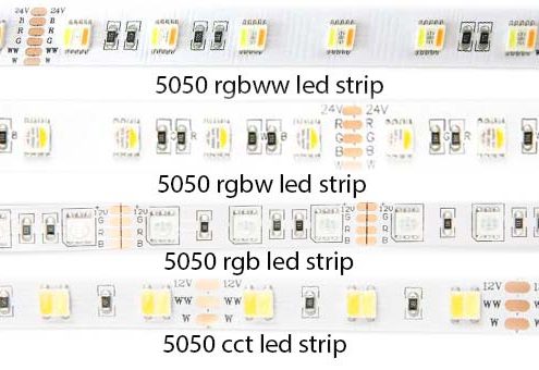 5050 rgbww rgb rgbw led strip