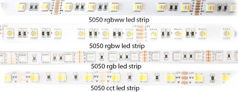 5050 rgbww rgb rgbw led strip