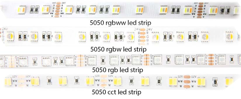 5050 rgbww rgb rgbw led strip