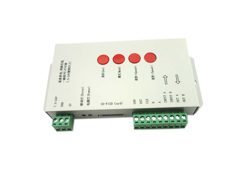 T1000S T1000B Tarjeta SD LED Controlador de píxeles para WS2812B LPD 6803 WS2811 WS2801 
