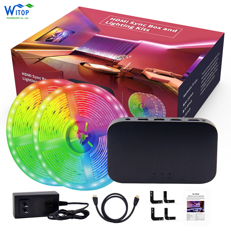 Smart Ambient TV PC Backlights WiFi RGB LED Strip Lights Dream Color Lights  HDMI Sync Screen Lighting Kit For TV Box Xbox PS4